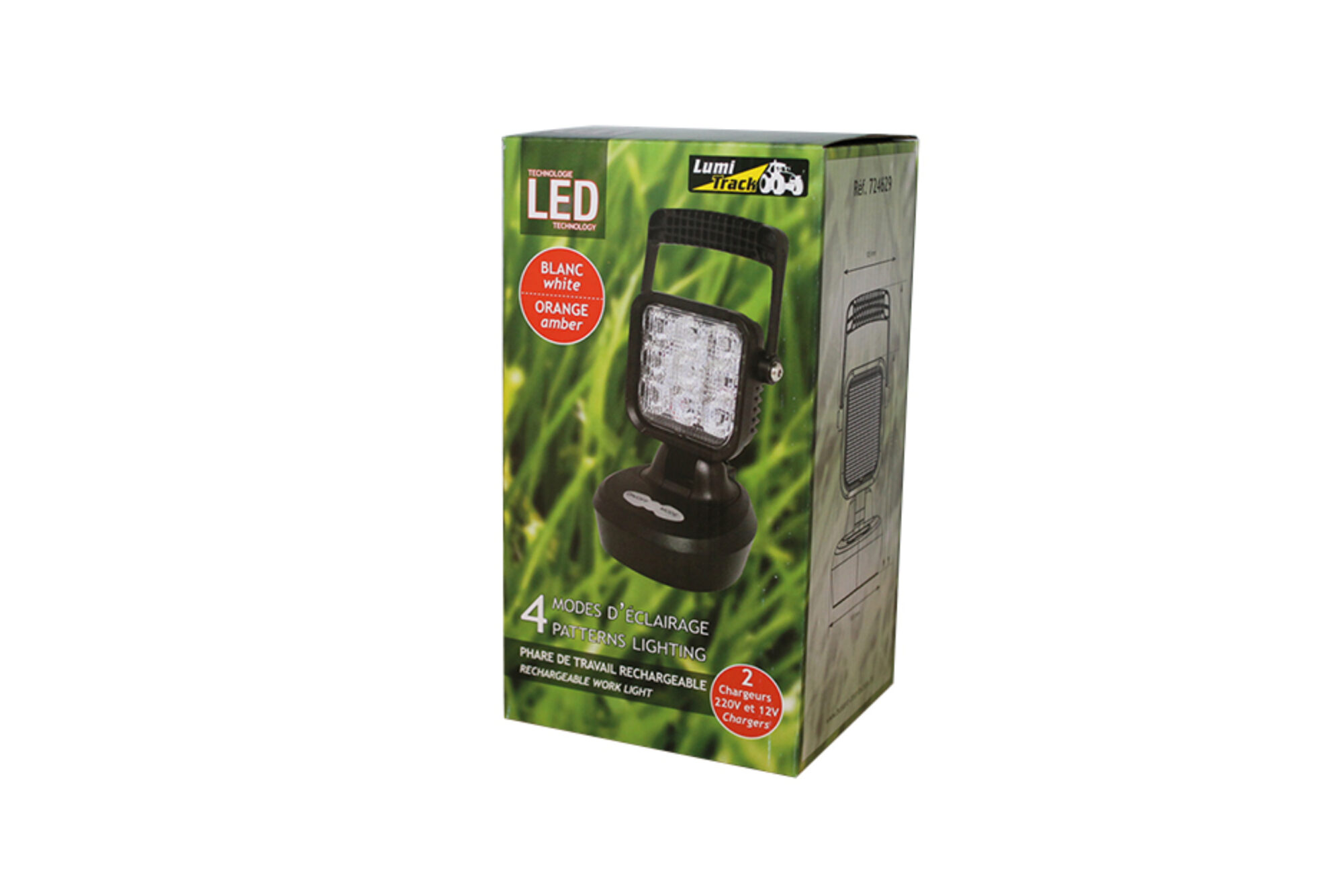 Phare de travail 9 LEDs 27W avec fixation étrier EL624 - Comptoir Nautique